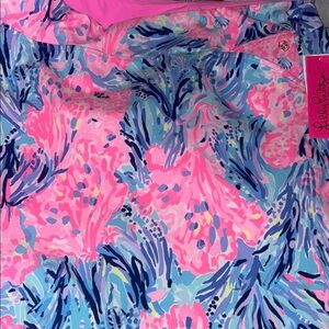 Lilly Pulitzer Pink and Blue Abstract Skirt